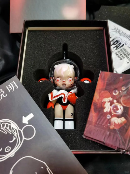 Pop Mart Skullpanda Bjd Nana Figures Baby Series Flower Blooming Figure Pink Green SP Art Toy Limited Dolls Surprise Toy Gift