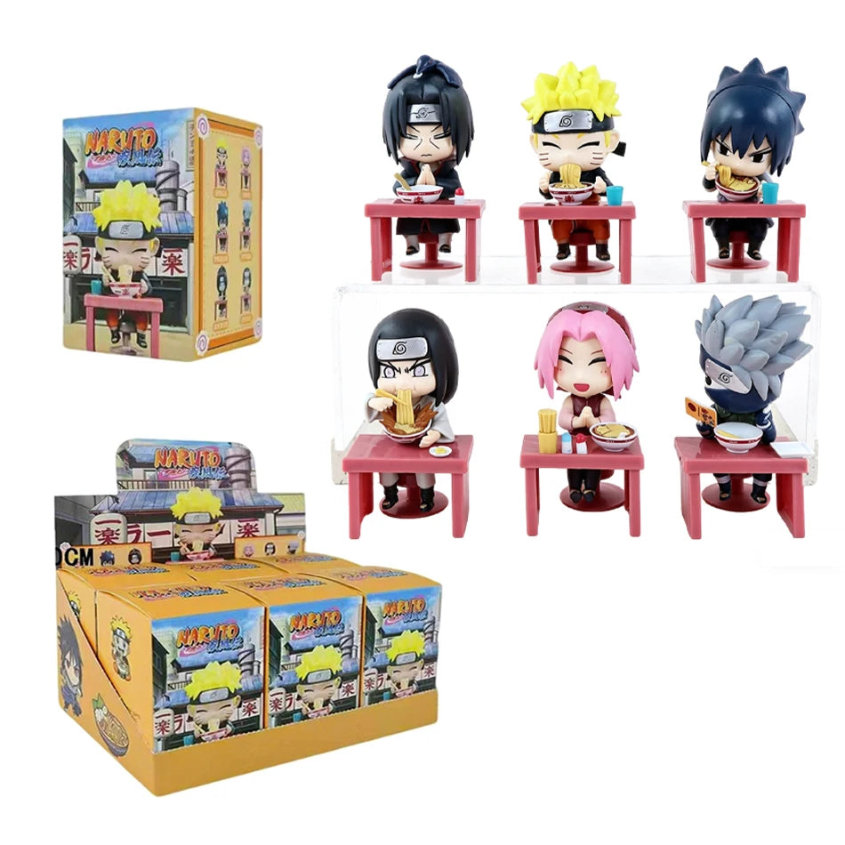 Anime New In Stock  Naruto Breeze Ramen Lamian Noodles Theme Blind Box Handmade Ornament Gift Naruto Sasuke Model Toys