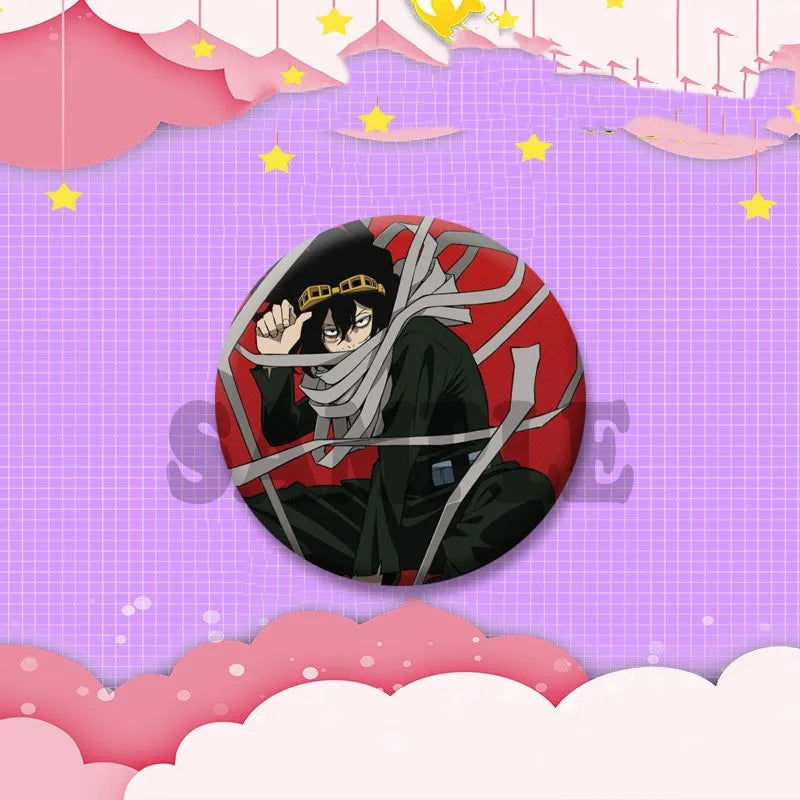 Game Anime Shota Aizawa Cosplay Badge Pin SPTE Plastic Snap-in Brooch