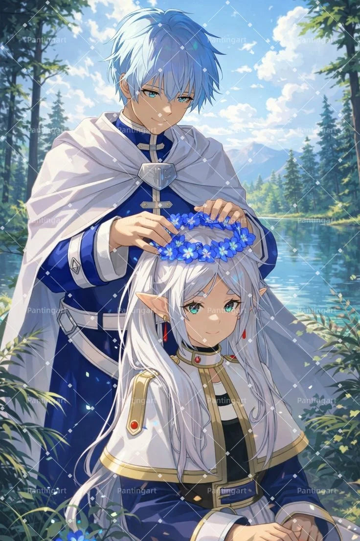 Magic Fantasy F-Frieren Beyond Journeys End Anime Canvas Painting Classic Elf Magic Girl Manga Art Poster Teens' Room Home Decor