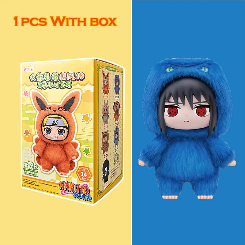 BANDAI Eaki Naruto Uzumaki Naruto Blind Box Shippuden Beast Party Series Jiraiya Plush Doll Anime Characters Are Cute Toys Gifts