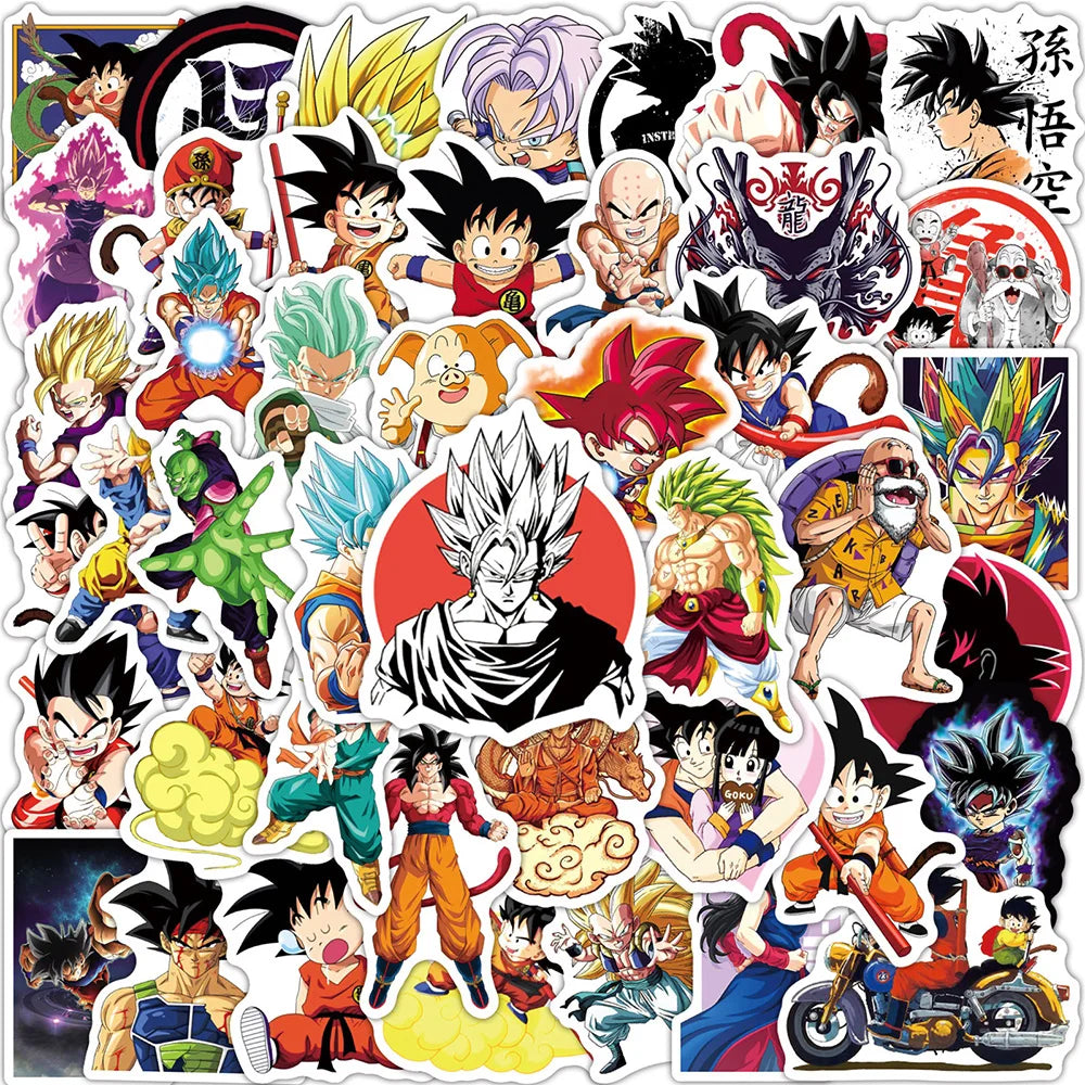50/100pcs Cartoon Mix Anime Stickers Attack On Titan Jujutsu Kaisen Decals Skateboard Laptop Car Motorcycle Waterproof Sticker