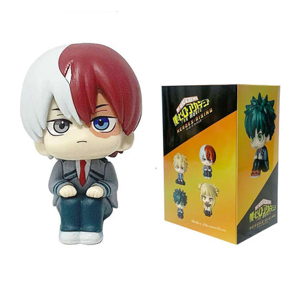 Q-version Anime Figure  Pvc Bakugou Katsuki Midoriya Izuku Todoroki Shoto Action Figures Anime Gift Collection Series Model Toy