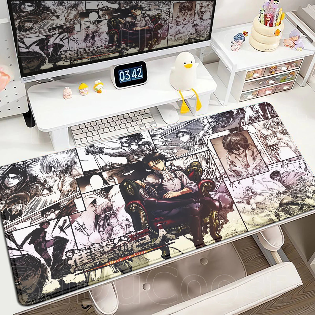 New Mousepad Anime Attack on Titan Mouse Pad Gaming Accessories PC Keyboard Large Rubber Non-slip Desk Mat Computer Table Carpet