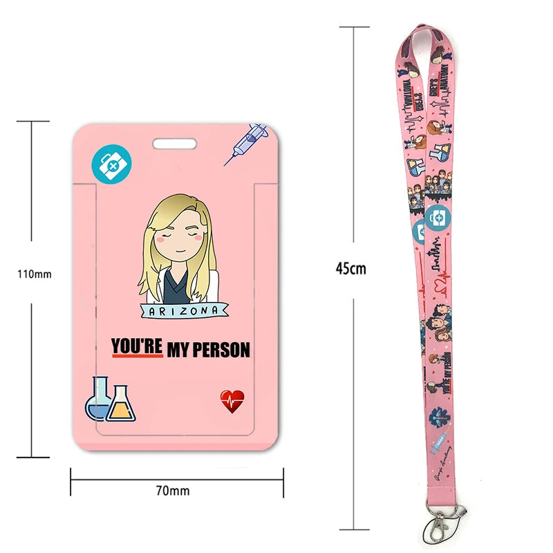 100 Styles Anatomy Credential Holder Keychains Neck Lanyard Pass Card Anime Credit Card Holder Keychain Straps Wholesale