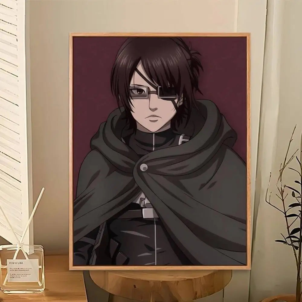 Hange Zoe Attack On Titan Anime   Poster Perfect Space Sticker Self Adhesive for Office Home Theater Wall Art Decor Fancy Gift