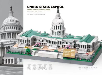 MOC World Famous Architecture Edifice Opera House Building Blocks Villa Savoye Bridge Tower Toy Children Birthday Christmas Gift