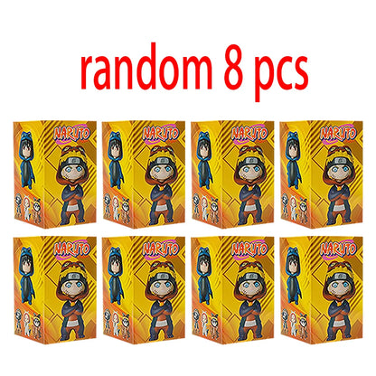 9pcs Naruto surprise box cartoon decoration model Sasuke Uchiha cherry blossom Cosplay action figure decorations and gifts.