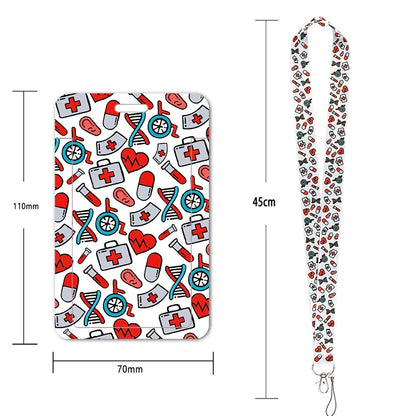 100 Styles Anatomy Credential Holder Keychains Neck Lanyard Pass Card Anime Credit Card Holder Keychain Straps Wholesale