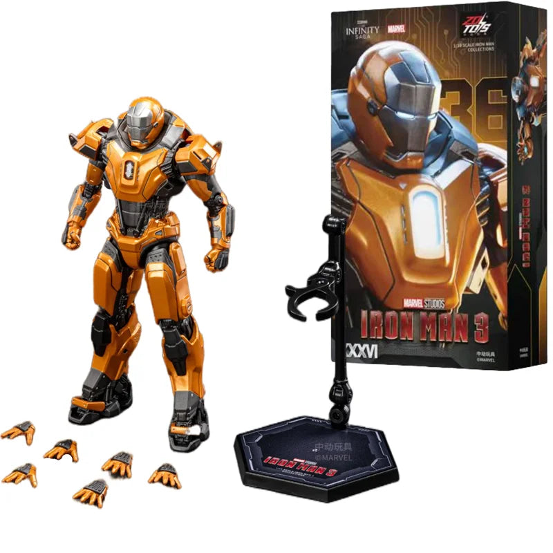 ZD Toys Marvel Studios Iron Man MK3 Action Figure MK35 MK24 MK40 MK38 Tony Stark Ironman Figure Action Collect Toy Gift