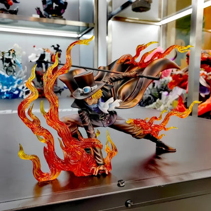 Anime One Piece Gk Figure Iu Resonance Fire Fist Sabo Revolutionary Army Pvc Action Figurine Decoration Model Statue Toys Gifts
