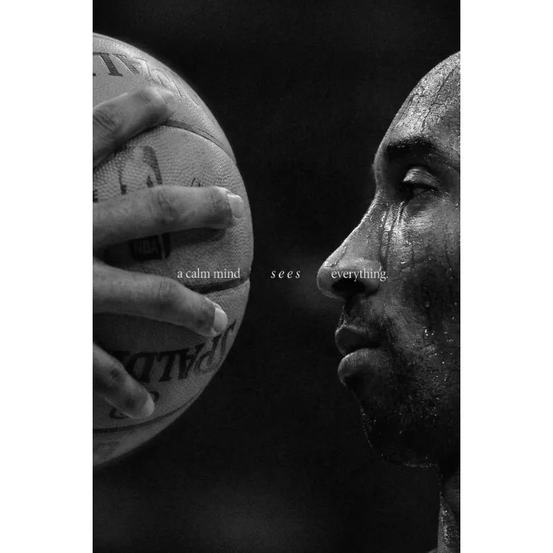 Athlete Mindset Jordan Kobe Canvas Poster