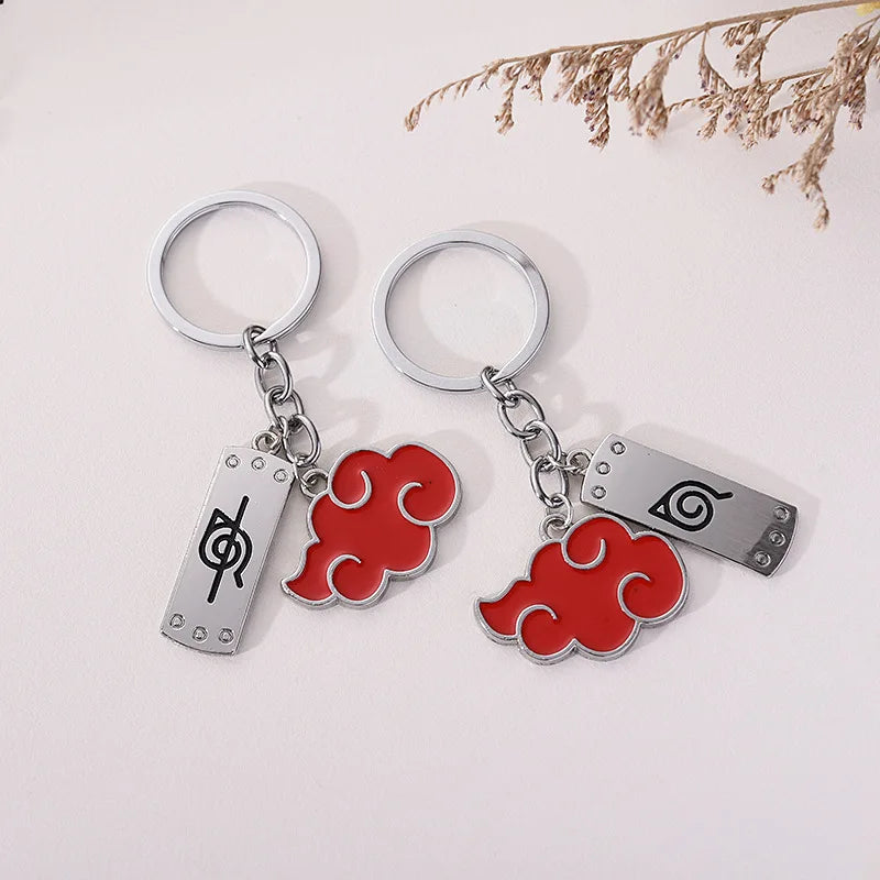 Naruto cartoon anime game merchandise keychain pendant creative Konoha rogue ninja Akatsuki organization pendant accessory