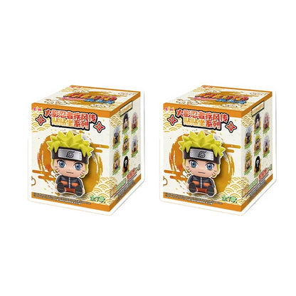 Authentic Stock Eaki Wind Transmission Sticker Sit Series Sasuke Itachi Trendy Play Anime Character Peripheral Blind Box