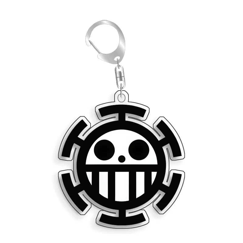 Keychain OP OPTCG Card Straw Hat Piates Brook Backpack Pendant Anime Game Fans Gift Recycled Acrylic Decoration Rare Card Toy5cm