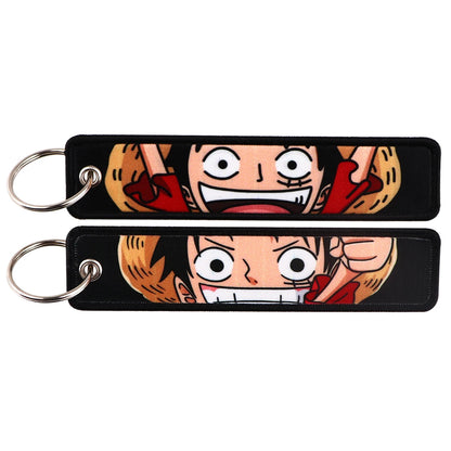Anime Embroidery Keychain