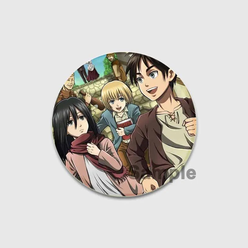 Attack on Titan Anime Brooches Erwin Eren Levi Lapel Pins Cartoon Cosplay Badge Gifts Accessories Backpack Clothes Decor Jewelry