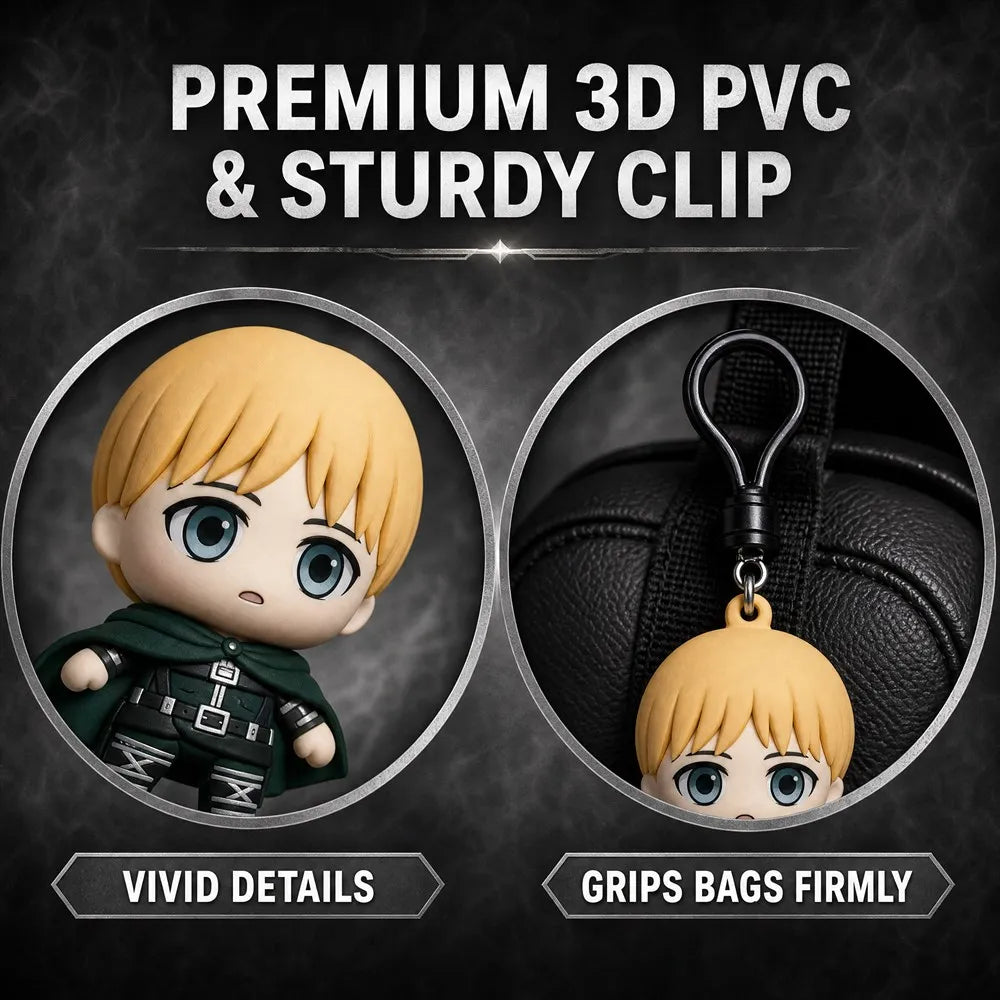 Attack on Titan Blind Box Mystery Bag Final Season 3D PVC Bag Clip Keychain Anime Collectible Pendant Backpack Charm Gift