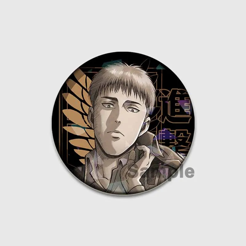 Attack on Titan Anime Brooches Erwin Eren Levi Lapel Pins Cartoon Cosplay Badge Gifts Accessories Backpack Clothes Decor Jewelry