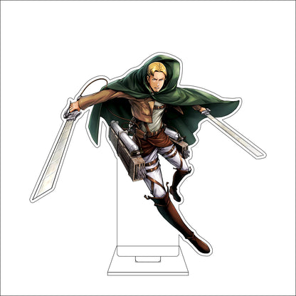 16CM Anime Attack on Titan Cosplay Acrylic Figure Stand Plate Armin Arlert Eren Jaeger Mikasa·Ackerman Ornaments Gifts
