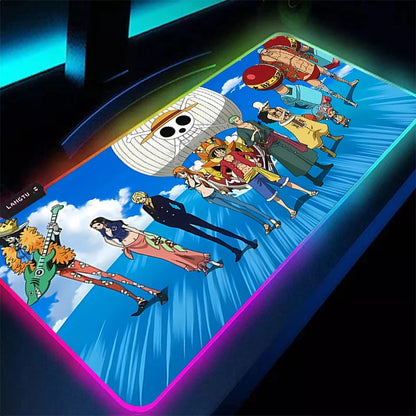 RGB Mouse Pad 90x40cm one piece Backlight Large Computer Gamer Gaming HD Print Accessories LED Mousepad Keyboard Desk Mat Carpet