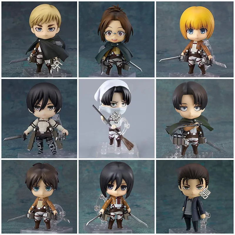 Anime Attack On Titan 1123# Hange Zoe 2000# Eren Jaeger Mikasa Ackerman Action Figures Cartoon Model Movable Doll Ornament Gift