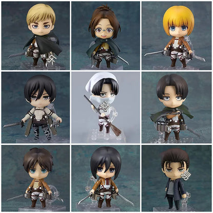 Anime Attack On Titan 1123# Hange Zoe 2000# Eren Jaeger Mikasa Ackerman Action Figures Cartoon Model Movable Doll Ornament Gift