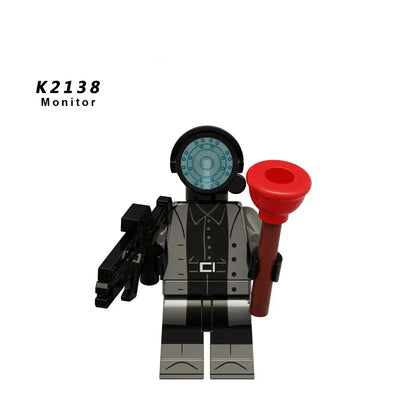 New KDL DJ Upgrade War-Damaged Skibidi Toilet Man Figures Anime Block Toys TvMan Titan Bricks Model Toy For Kid Birthday Gift