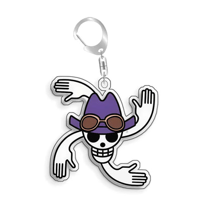 Keychain OP OPTCG Card Straw Hat Piates Brook Backpack Pendant Anime Game Fans Gift Recycled Acrylic Decoration Rare Card Toy5cm