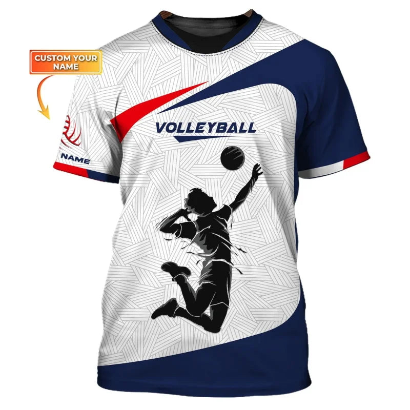 Volleyball Custom Name Oversized T-Shirt