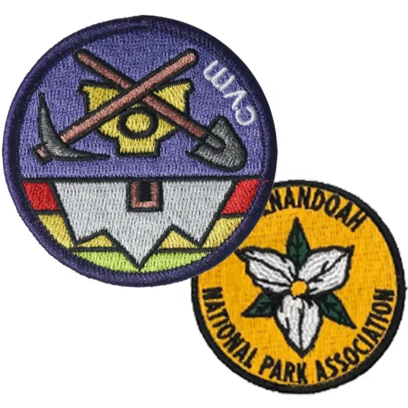 DIY Custom Embroidery Patches Iron-On PVC Badges with Hook Loop for Jeans Woven Personalized Patch
