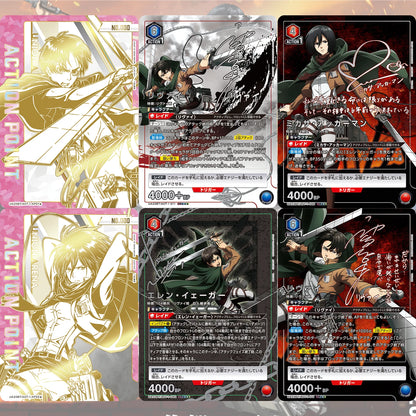 UNION ARENA Attack on Titan Eren/Mikasa/Levi SR Cards Japanese TCG Anime Collection Foil Card Single High Quality Proxy Cards