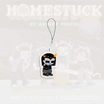 Cute Acrylic Homestuck Mobile Phone Charms Dave Strider John Egbert Karkat Small Pendant Phone Chain Keychain Fans Friends Gifts