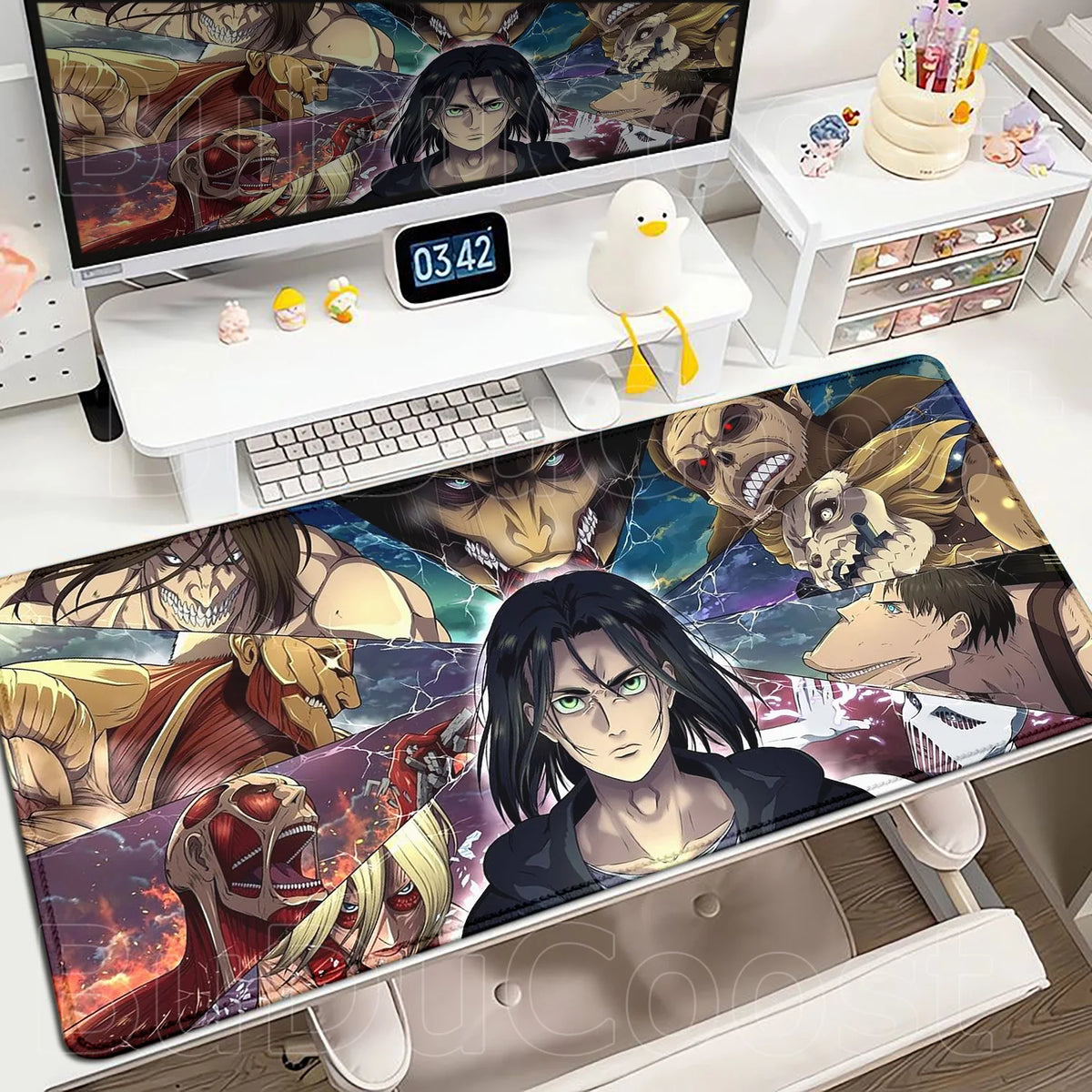 New Mousepad Anime Attack on Titan Mouse Pad Gaming Accessories PC Keyboard Large Rubber Non-slip Desk Mat Computer Table Carpet