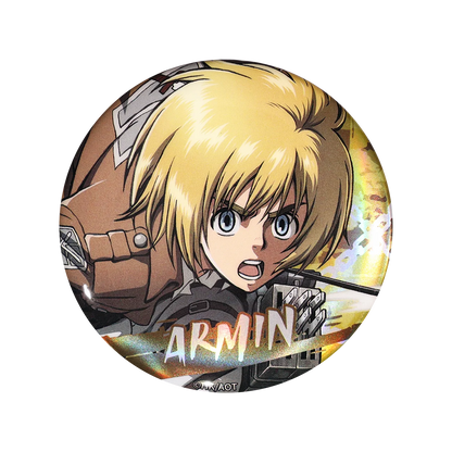 58mm Anime Attack on Titan Eren Jaeger Mikasa·Ackerman Sasha Braus Cosplay COSTUME Badge Pin SPTE Tinplate Brooch﻿ Prop Gilf