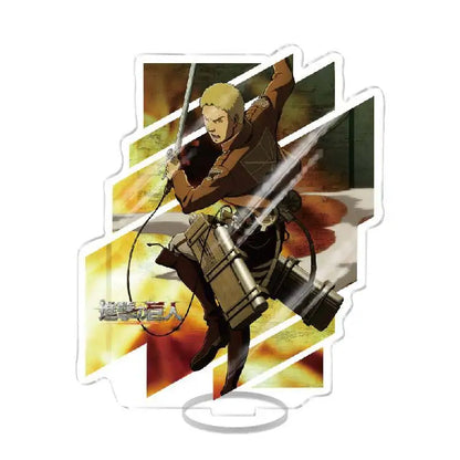 Attack On Titan Armin Arlert Eren Yeager Mikasa Anime Acrylic Figure Display Stand Model Plate Keychain Friends Girl Gift School