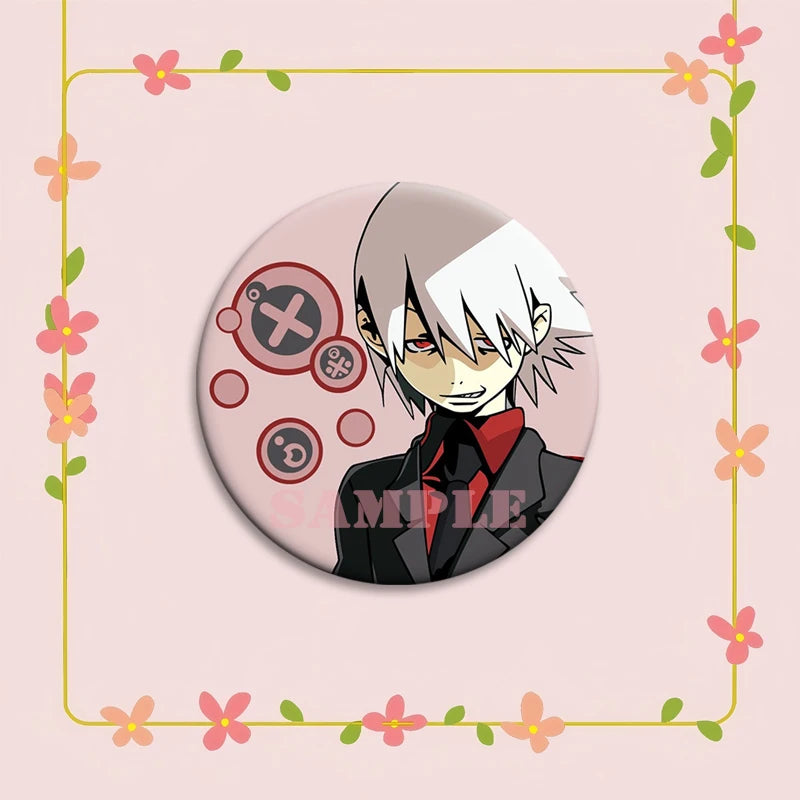 Anime Soul Eater Pins Round Creative Cartoon Badges