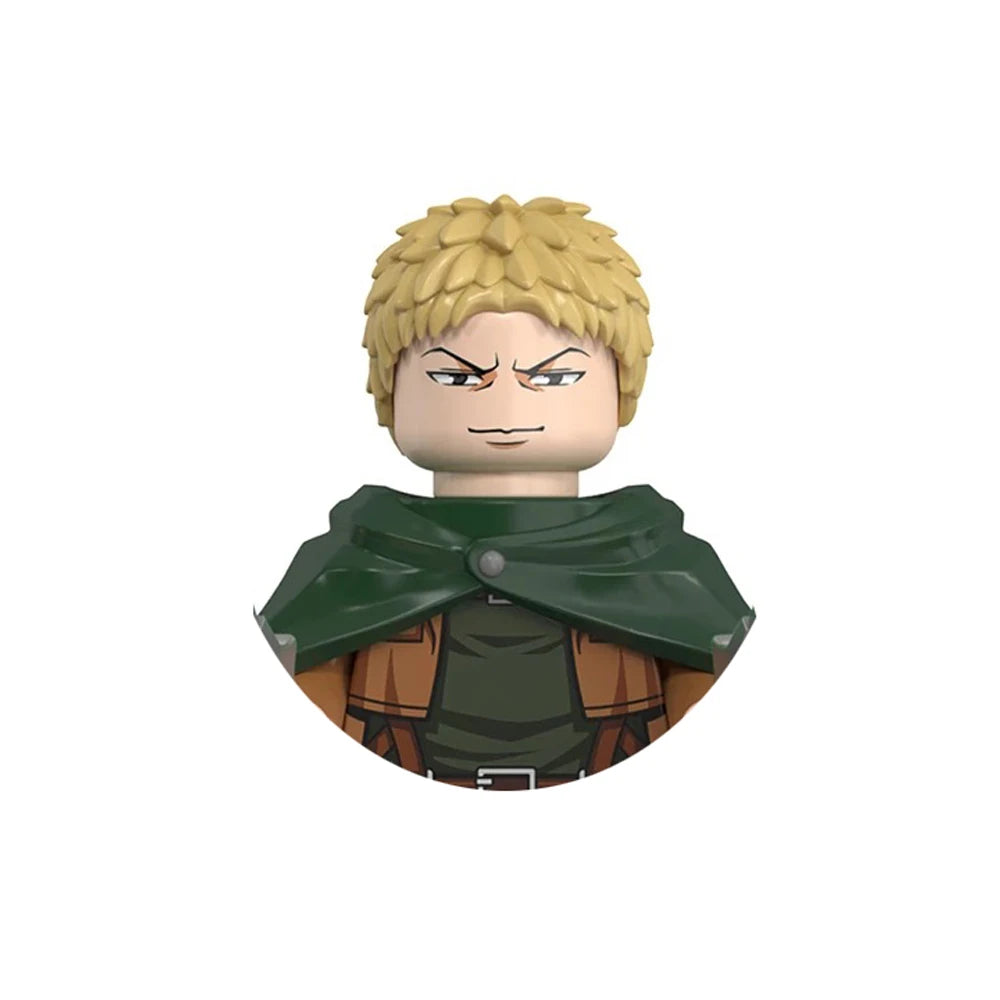 New Attack on Titan Minifigure Keychain Shingeki No Kyojin Eren Levi Mikasa Anime Action Figures Toys for Kids Gift