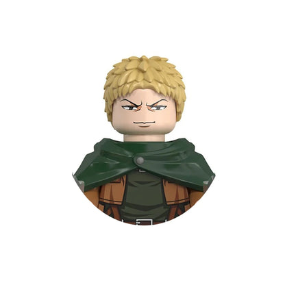 New Attack on Titan Minifigure Keychain Shingeki No Kyojin Eren Levi Mikasa Anime Action Figures Toys for Kids Gift