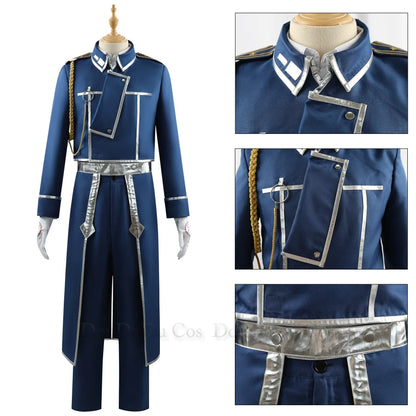 Fullmetal Alchemist Roy Mustang Cosplay Uniform – Men’s Stage Suit
