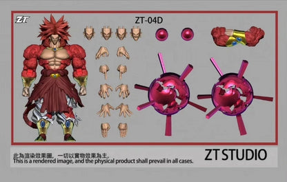 In Stock ZT Studio Figure Dragon Ball SSJ4 Broly Figurine SHF Large Special Effects Accessories Kit Action Figure Model Toy Gift