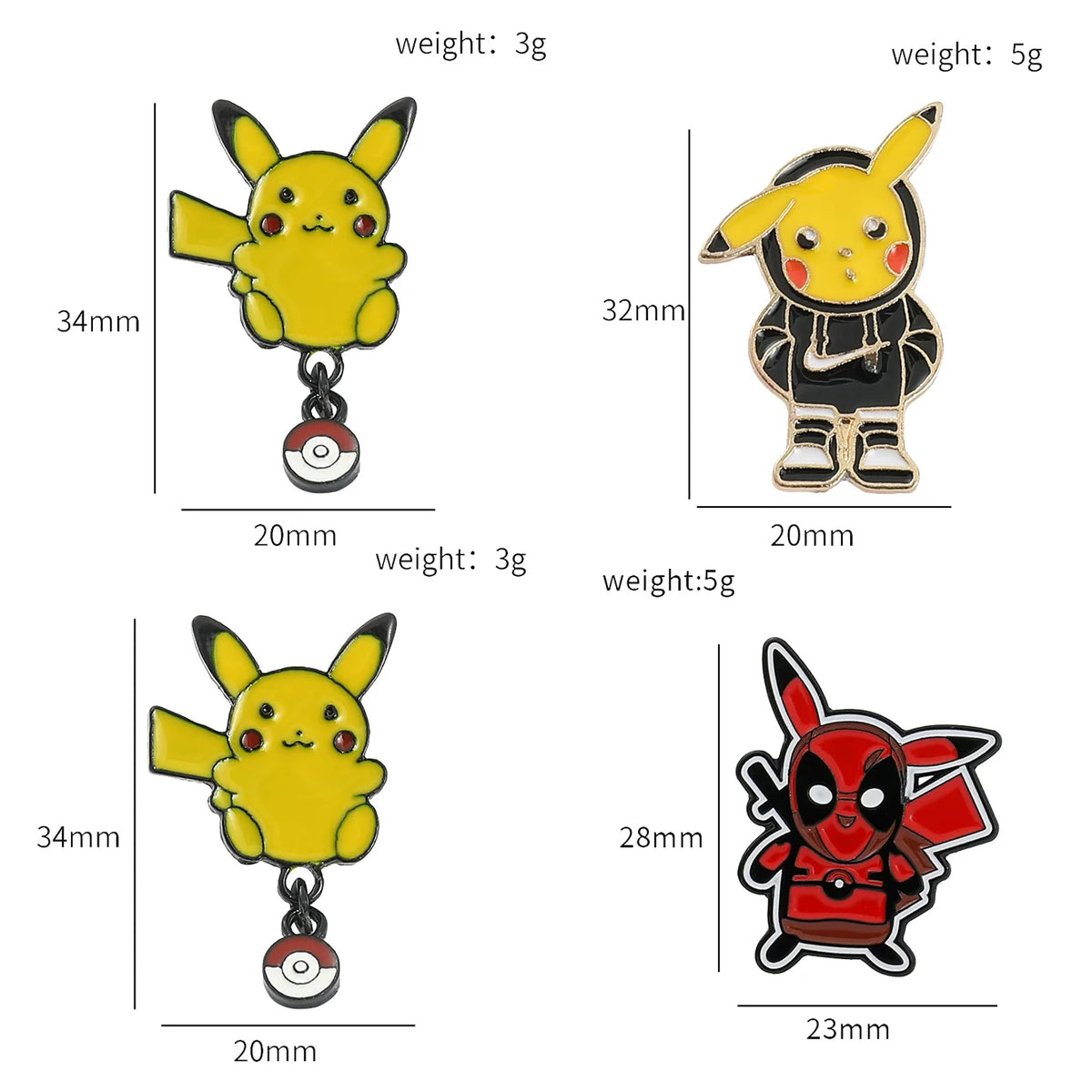 Pikaichue Character Enamel Pin