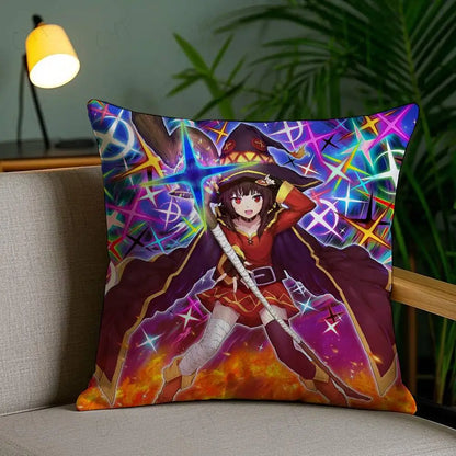 Anime k-KonoSuba M-Megumin Pillow Case Custom Printed Brushed Fleece