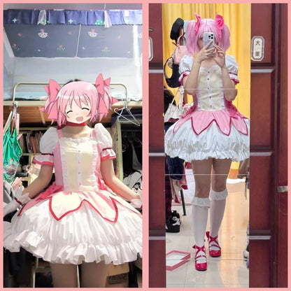Puella Magi Madoka Magica Kaname Madoka Cosplay Costume