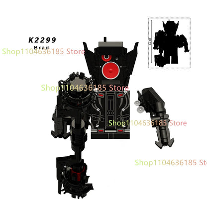 New KDL DJ Upgrade War-Damaged Skibidi Toilet Man Figures Anime Block Toys TvMan Titan Bricks Model Toy For Kid Birthday Gift