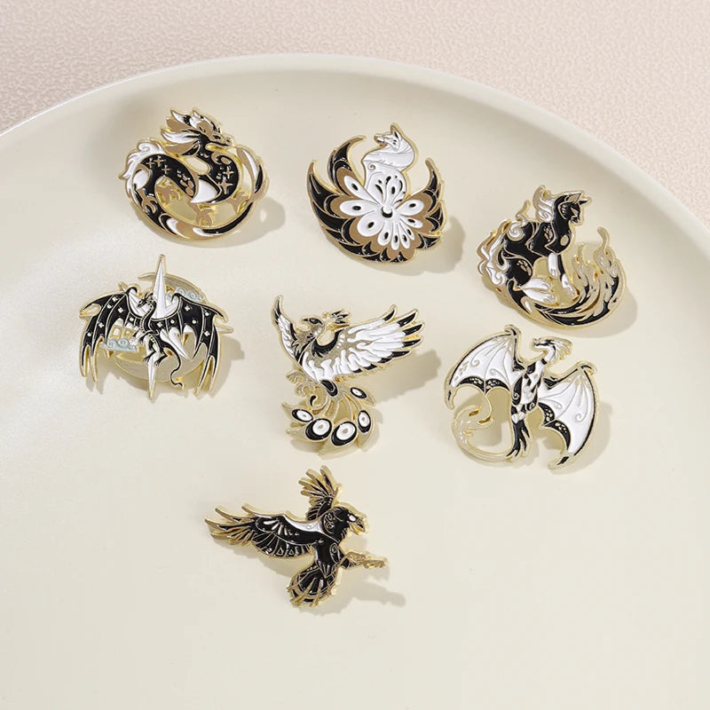 Animals Enamel Pin Eagle Dragon Birds Brooch Badge Jewelry Accessories WholesaleLapel Metal Gifts Backpack Hat Friends