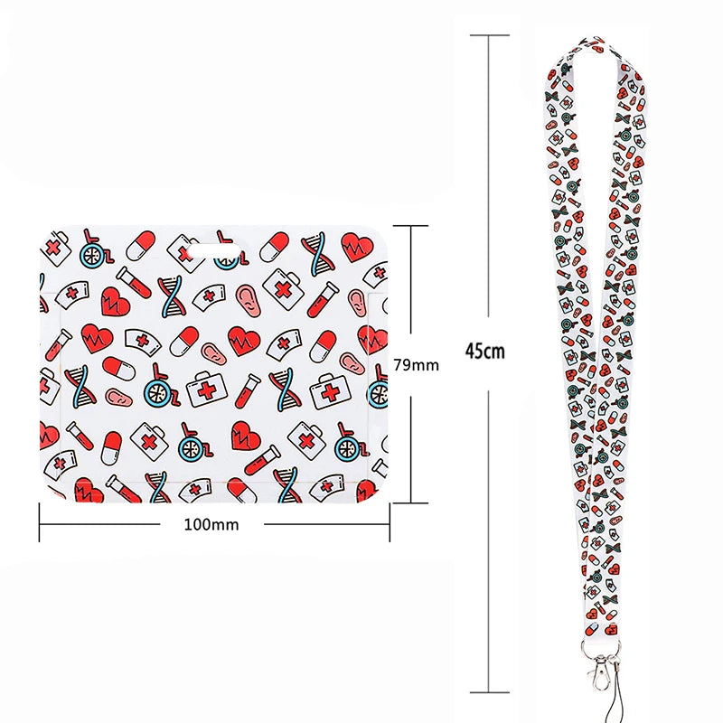 100 Styles Anatomy Credential Holder Keychains Neck Lanyard Pass Card Anime Credit Card Holder Keychain Straps Wholesale