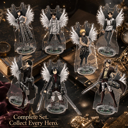 Attack on Titan Double Sided Large Standee Levi Mikasa Anime Acrylic Figure Creative Desk Decor Ornament Display Gift for Office