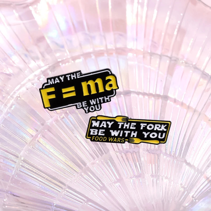 Food Wars May The Fork Be With You Enamel Pin