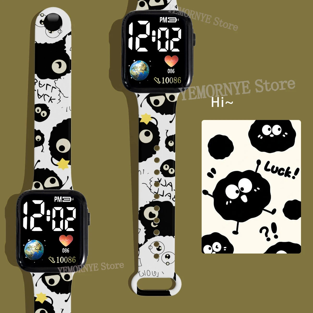 Bandai Dragon Ball Z 2 Fashion Cartoon Action Printing Anime LED Type Watches Kids Watch Birthday Gifts Toys